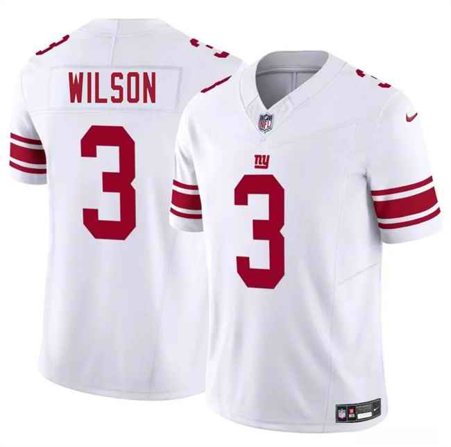 Men's New York Giants #3 Russell Wilson White 2025 F.U.S.E. Vapor Untouchable Limited Stitched Jersey